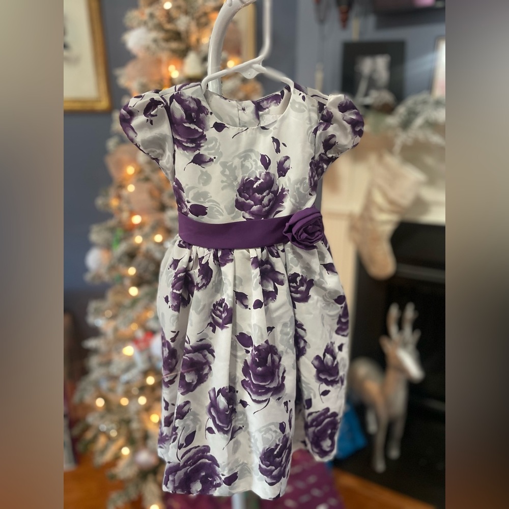 Purple floral dress